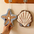Starfish Shell Hanging Coral Hand Towel Thick Absorbent Kitchen Cloth