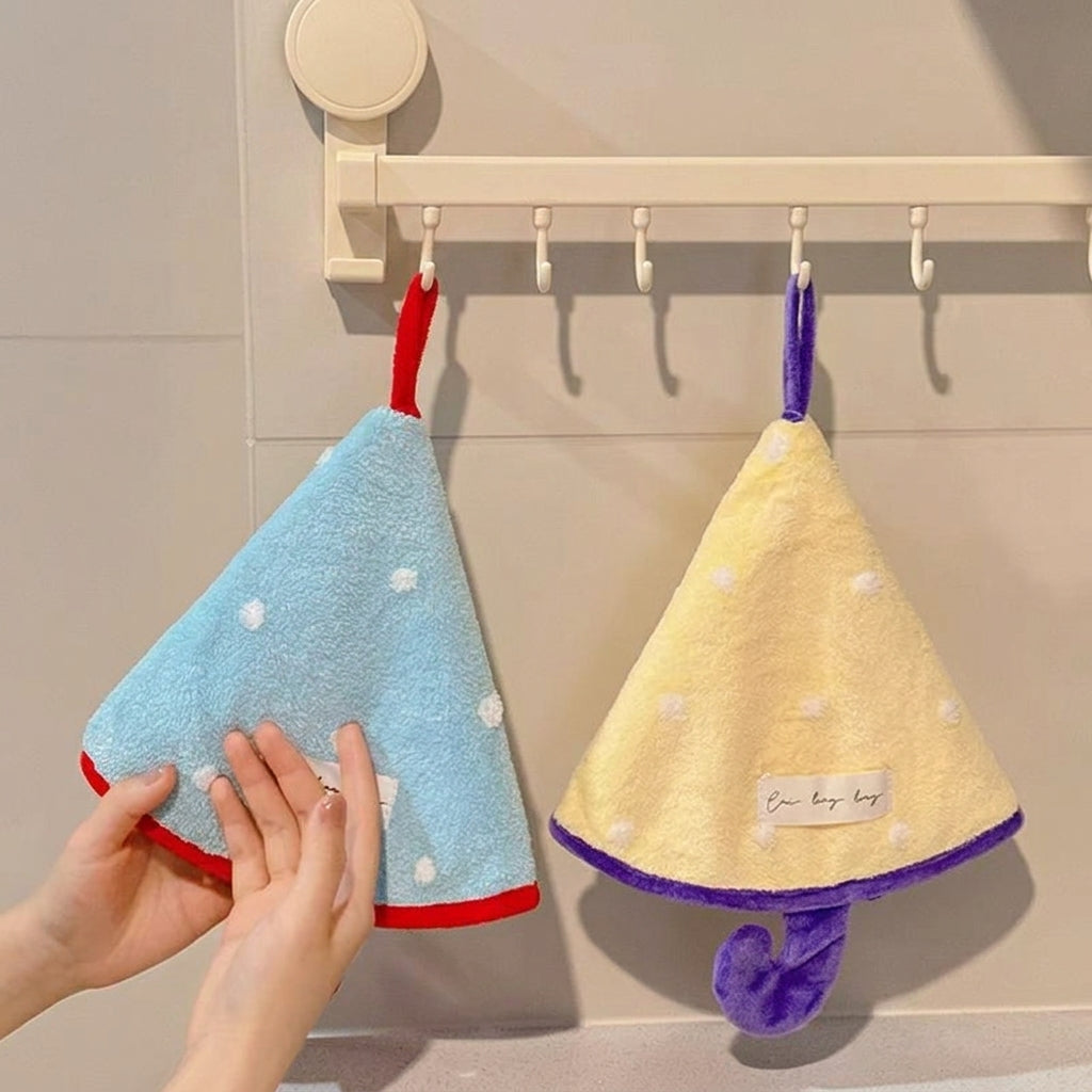 Umbrella Cartoon Hanging Absorbent Towel Bathroom Kitchen Hand Cloth