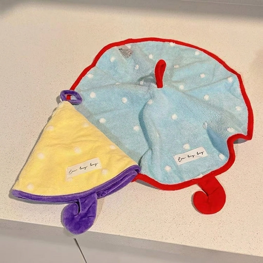 Umbrella Cartoon Hanging Absorbent Towel Bathroom Kitchen Hand Cloth